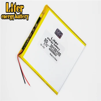 Litro energijos baterija Gera Qulity 3.7 V,4000mAH 30100100 Polimeras ličio jonų / Li-ion baterija tablet pc BANKAS,GPS,mp3,mp4