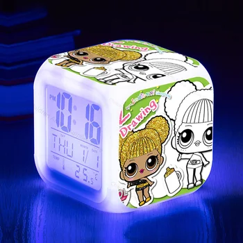 LoL Staigmena Lėlės Animacinių filmų LED Laikrodis-Žadintuvas Merginos Spalvinga Naktį, Šviesos, Skaitmeninis Signalo LOL Lėlės, Žaislai Vaikams, Kalėdinės Dovanos