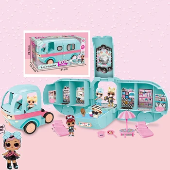 LOL Staigmena Originalūs Žaislai, 2-in-1, Žaislų, Autobusų OMG duomenys lėlės Automobilį Vaikų Šalis Apsimesti Žaisti Mergaitės Kalėdinių Staigmenų, Dovanų