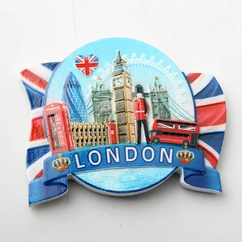 Londono dervos magnetinio šaldytuvas lipdukai, magnetai, šaldytuvų vaizdingas turistų suvenyrų šaldytuvas magnetai