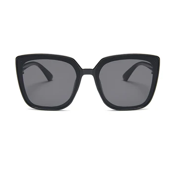 LongKeeper Derliaus Negabaritinių Cat Eye Akiniai nuo saulės Moterims, Didelis Rėmas Juodos spalvos Atspalvių Elegantiškas Veidrodinį UV400 Akiniai Gafas de sol