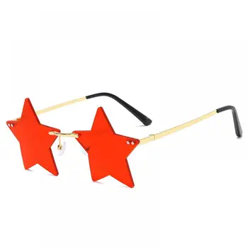 LongKeeper Madinga Star Akiniai Nuo Saulės Moterims, Prabangos Prekės Taškus Akiniai Pentagram Akiniai Skaidraus Lęšio Unikalūs Akiniai Gafas Oculos