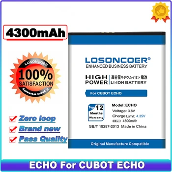 LOSONCOER 4300mAh ECHO CUBOT ECHO Didelės Talpos Telefono Bateriją~Sandėlyje