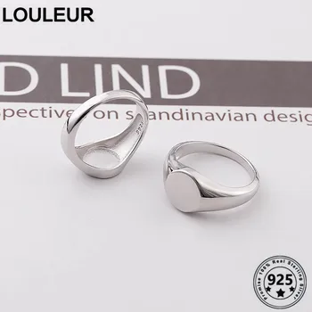 Louleur 925 sterlingas sidabro išgalvotas Pritaikyti Žiedai Paprasta Madinga Dizainas, Graviruotas Asmenybės Žiedai Moterims, Papuošalai Sidabras 925