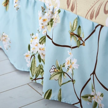 Lova sijonas Bedcover Gėlių Įrengtas Lakštai Padengti Lovatiesė Miegamasis Namų Tekstilės Sijonas Cubrecama Vieną Visiškai Karalienė Lovatiesė