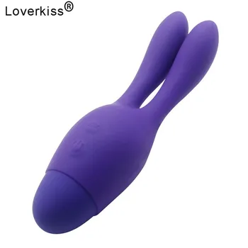 Loverkiss Juokinga, 10 Vibracijos Silikono Rabbit Vibratorius Moterų Masturbator Klitorio Massager G spot vibratorius,Suaugusiųjų Sekso Žaislai