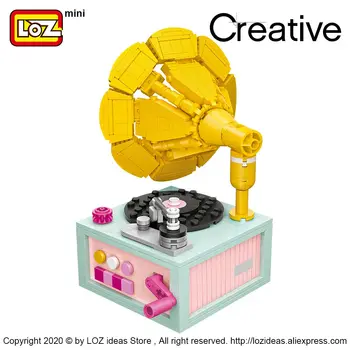 LOZ Mini Blokai fonografo Assemable Vaikams mokomieji Žaislai Vaikams Kūrėjas įrangos pardavimas, biuro įrangos Mergina Žaisti Namuose