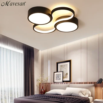 Lubų Lempa Baltos arba juodos spalvos rėmelis, skirtas namų apšvietimo kambarį 34w 48w lampara techo Modernus šviestuvas plafonnier