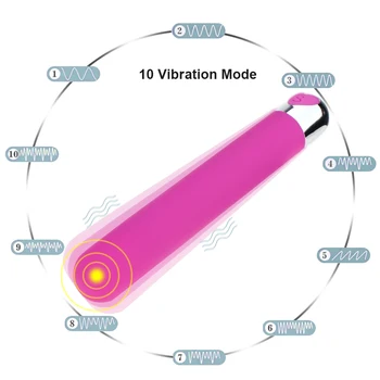 Lytis Vibratorius Klitorio ir G-Spot Spenelių Stimuliatorius Vibruoti Massager Bullet Vibe Orgazmą Makšties Dildo Kelionės USB Įkrovimo