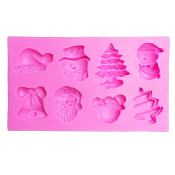 M0460 Kalėdų/sniego/medis/Kalėdų Senelio/Bell/hat tortas dekoravimo įrankiai, silikoninės kepimo formų priedai