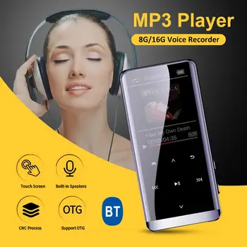 M13 Bluetooth Ultra Plonas Mini MP3 MP4 Lossless HIFI Muzikos MP5 Walkman Mp6 Grotuvas, FM Radijas, Multi-language Jutiklinis Ekranas 1.8 colių