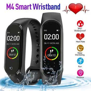 M4 Smart Watch Band Pedometer Laikrodžių Apyrankės Smart Sveikatos Žiūrėti Fitneso Band Apyrankė Kraujo Spaudimas, Širdies Ritmo Monitorius Intervalai