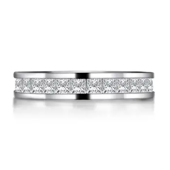 Mados 925 Sterlingas Sidabro Visą Amžinybę Moterims Vestuvinis Žiedas Imituoti Deimantų Vestuvių Sidabro Vestuviniai Žiedai, Papuošalai