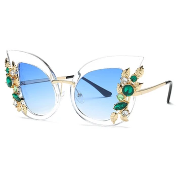 Mados Cat Eye Akiniai nuo saulės Moterims Prekės ženklo Dizaineris Saulės Akiniai Ponios Derliaus Oculos Cateye Moterų Sunglass Oculos de Sol RS625