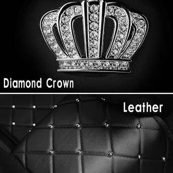 Mados crown diamond odos anti slip automobilių kojų kilimėliai universalūs automobilio kilimėliai diamond visų automobilio modelį
