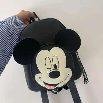 Mados Disney vaikų maišelį Mickey Mouse vaikų Bacpack pavasarį, Rudenį Mickey Minnie Mouse modelio kuprinė Vaikams Dovanos