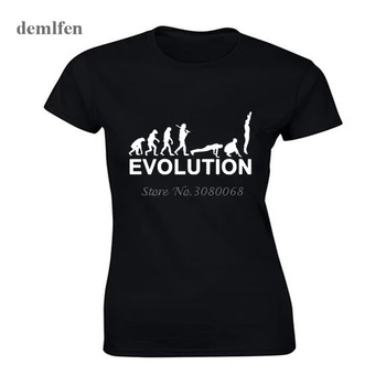 Mados Evoliucija Burpees Instruktorius Crossfit T-shirt Moterims, Medvilnės O-kaklo Spausdinami T Marškinėliai Prekės ženklo Moterų marškinėliai Tees