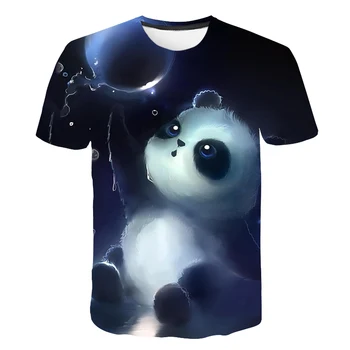 Mados gyvūnų Tees 2020 Naujas Stilingas Vasaros Vyrai/Moterys T-shirt 3d Spausdinimo Sukurta Mielas Giant Panda marškinėliai Katė T-shirt