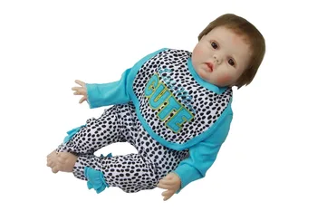 Mados Kūdikių Lėlės Drabužius 22-23 Colio Mergaitė, Berniukas 55-57 cm Reborn Baby Doll Kostiumas Dvyniai Mėlyna ir Rožinė Galite Pasirinkti Lėlės Priedai