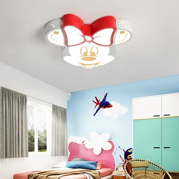 Mados LED animacinių filmų liustra, mielas vaikas miegamojo lubų lempa, Mickey šviesos darželio lubų šviesos Lempos šviesos miegamasis