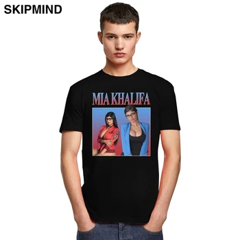Mados Mia Khalifa Marškinėliai Vyrams Stilingas Pre-sumažėjo Medvilnės marškinėliai Trumpas Rankovėmis Callista Tee Įrengtas Atsitiktinis Marškinėlius Drabužiai
