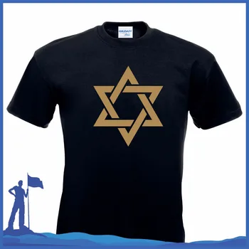 Mados O-Kaklo Atsitiktinis O Kaklo Street wear Hip-Hop Viršūnės T-Shirt Davidstern Izraelio Izrael Jeruzalės Judentum vyrų Marškinėliai, Drabužiai