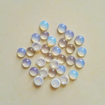 Mados opal 8MM geros kokybės natūralaus akmens turas cabochon granulių papuošalai 50Pcs/daug Žiedas, auskarai priedai nemokamas pristatymas