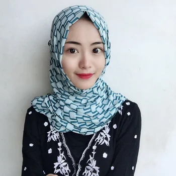 Mados Pledas Spausdinti Musulmonišką Hidžabą Malaizijos Islamo Hijab Deformuoti Abaja galvos Apdangalai šalikas