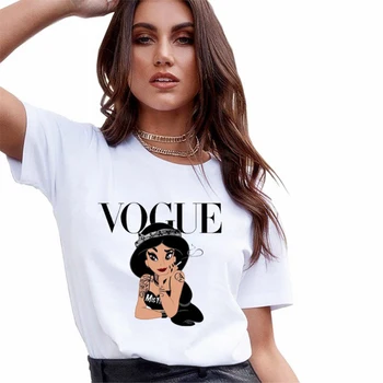 Mados Streetwear Vasaros moteriški marškinėliai Harajuku Trumpas Drabužius Naujas Moterų Tshirts Mielas Princesė Modelis Viršų Moteriška T-shirt