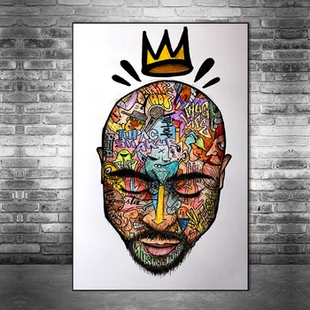 Mados West Coast Hip Hop Tupac Muzikos Plakatų ir grafikos Paveikslai Tapyba ant Sienos Menas 2PAC Nuotrauka Už Namo Kambaryje Apdaila