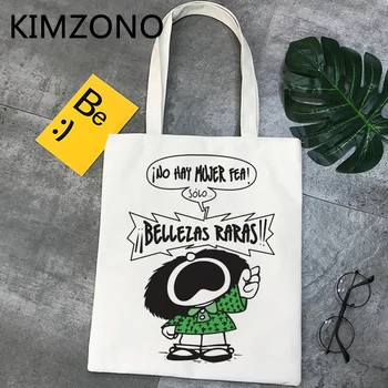 Mafalda pirkinių krepšys shopper bolso daugkartinio naudojimo medvilnės, džiuto pluošto krepšys drobės krepšys sulankstomas audinio bolsas ecologicas užsakymą