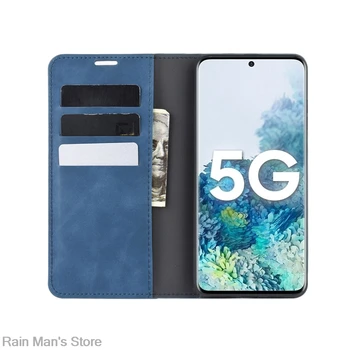 Magnetinio adsorbcijos Pu Odos, Telefono dėklas, skirtas Samsung Galaxy S20 Plus Ultra 5G Retro Atveju Piniginės įmonės Telefono Apsauginis Dangtelis