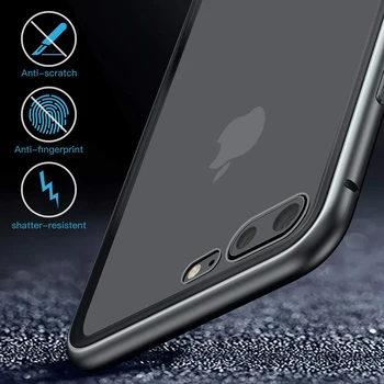 Magnetinio Adsorbcijos Telefono dėklas Skirtas iPhone 11 Pro Max XR XS Max X 8 7 6S Plus Ultra Metalo Magnetas Absorbcijos Galinio Stiklo Flip Cover