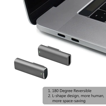 Magnetinio USB C tipo Adapteris USB 3.1 10 Gb/s PD,100W Greitai Įkrauti-4K @60 Hz Didelės Raiškos Suderinamą