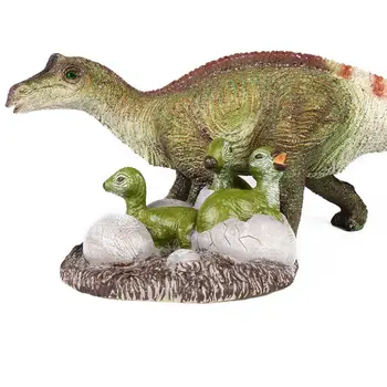 Maiasaura + Liukas Kūdikių Skaičius Dinozaurų Hadrosaur Gyvūnų Modelio Senovės Biologinių Suaugusiųjų Kids Kolekcija Žaislai, Dovana, Namų Dekoro