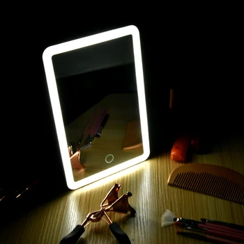 Makiažo Veidrodėliai LED Kosmetikos Veidrodį Apšviesta Jutiklinį Ekraną Valdomi Veidrodėliai Stovi už Stalo Vonios Kelionės