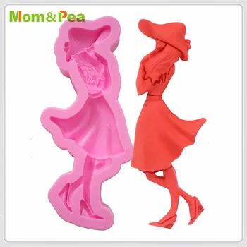 Mama&Žirnių MPA0700-3 Ponios Formos Silikono Formos Pyragas Apdaila Minkštas Pyragas 3D Pelėsių, Maisto Klasės,