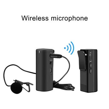 MAMEM Nešiojamų 2.4 GHZ Wirelss Mikrofonas HD Skaitmeninis Lavalier Microphone 50-15KHz 360 Laipsnių Garso Nuskaitymo Perdavimo-Gavimo