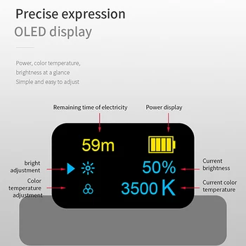 Manbily MFL-06 Pritemdomi LED Vaizdo Šviesos Ultra Plonas OLED Ekranas 96Pcs led CRI96+ Bi-Color Foto Studija Šviesos VEIDRODINIŲ Fotoaparatų