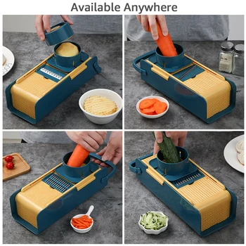 Mandoline Slicer Daržovių cutter daugiafunkcinis Vaisių, Bulvių Skustukas Morkų Tarka Virtuvės reikmenys krepšeliu daržovių peilis