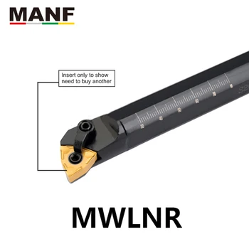 MANF Karpymo Staklės, 18mm 25mm S20R-MWLNR08 Vidaus Tekinimo Įrankiai, Didelis ritinys clampingTurning ToolHolders Už WNMG080404 Įdėklai