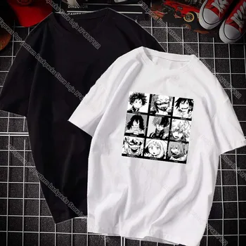 Mano Herojus akademinės bendruomenės Marškinėliai 2020 Metų Vasaros trumpomis Rankovėmis Juokinga Grafinis T-shirt Moterims, Vyrai Tee Šukuotinės Medvilnės Drabužius Japonų Anime Marškinėlius