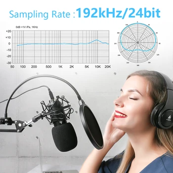 MAONO AU-A04 USB Mikrofono Rinkinį, 192KHZ/24 BITŲ Profesinės Podcast Kondensatoriaus Mikrofonas PC Karaoke, Youtube Įrašymo Studijoje Mikrofon