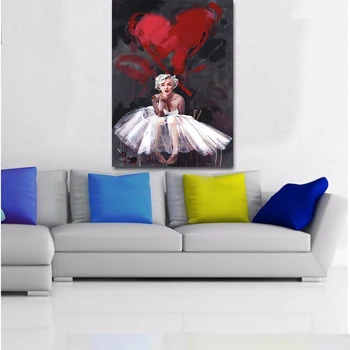 Marilyn Monroe Drobė Meno Tapybos ir Plakato Spausdinimo Meną Sienos Nuotraukas Gyvenimo Kambario Sienos Meno Namų Dekoro Cuadros