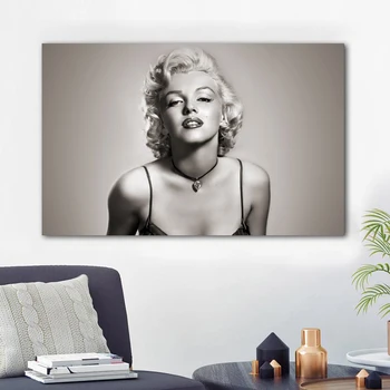 Marilyn Monroe Kino Žvaigždė Derliaus Menas, Plakatų Ir Spausdinama Ant Drobės, Sienos Menas Nuotraukas Gyvenimo Kambario, Miegamasis Namų Dekoro Be Rėmelio