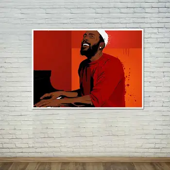 Marvin Gaye Plakatas Soul Muzikos Dainininkas Star Tapybos Sienos Menas, Plakatų ir grafikos Drobės Namų Dekoro Nuotrauką