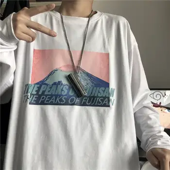 Marškinėliai Vyrams Japonija Spausdinti Vyrų Tee Marškinėliai O-neck T Shirt Harajuku Mados Hip-Hop High Street Tees Vasaros Streetwear Vyrai Viršūnės