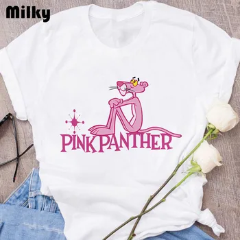 Marškinėlius Pink Panther Moterų T-shirt Moterims, Print T shirt 2020 metų Vasaros mados trumpomis Rankovėmis Viršūnes Marškinėlius Grafinis tee