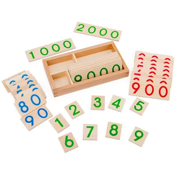Matematikos mokymo priemonių, skirtų ikimokyklinio amžiaus vaikų ankstyvojo ugdymo švietimo žaislai, vaikiškos medinės Montessori skaičius 1-9000 lea