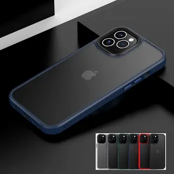 Matinis atsparus smūgiams Šarvai Telefono dėklas Skirtas iPhone 12 Pro 11 Pro Max XR X XS Max 8 7 Plus Plus Soft Bamperis Permatomas Sunkiai PC Dangtis